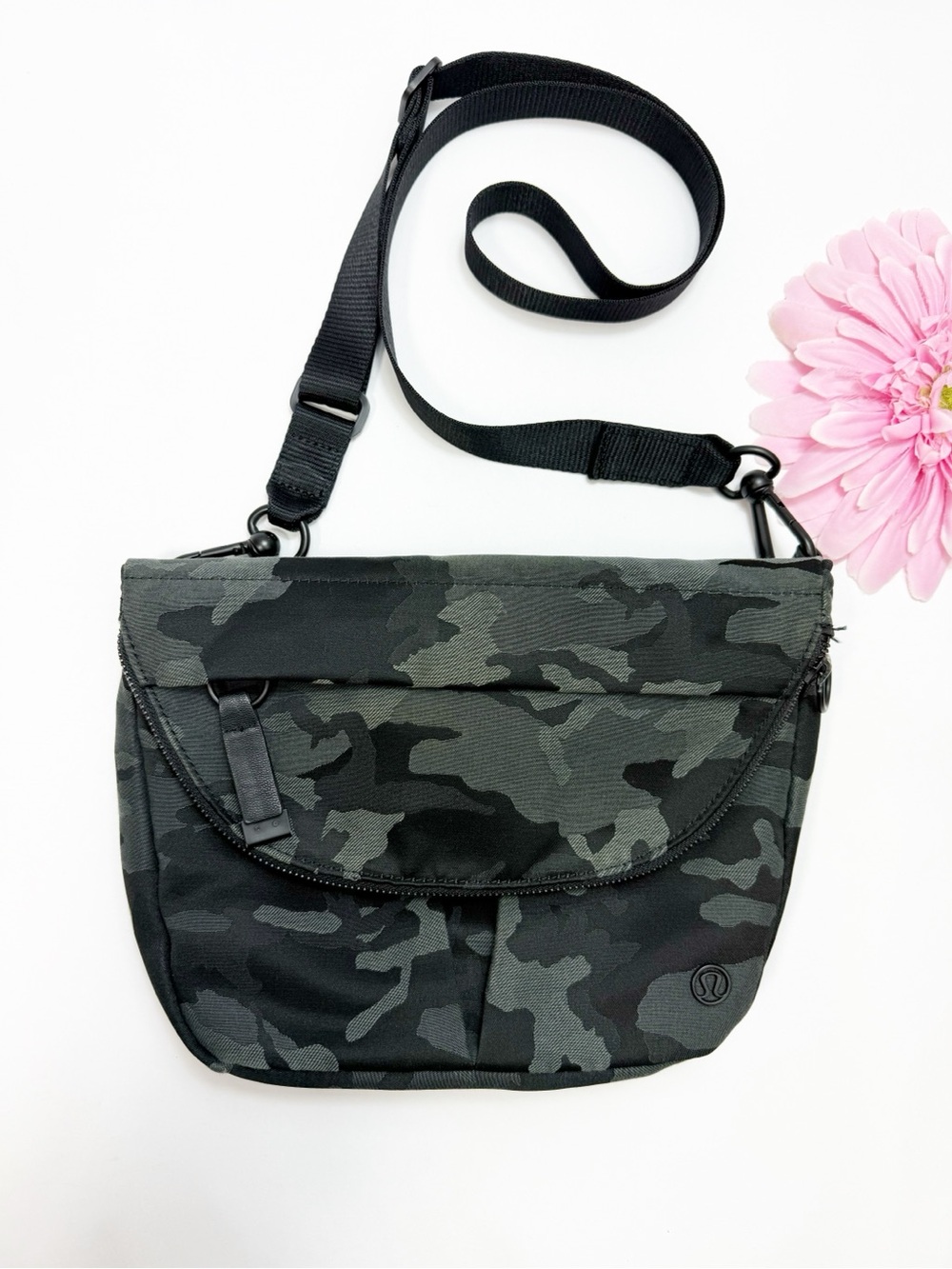 Lululemon All Night Festival Bag 5L Jacquard Camo Cotton Obsidian / Black